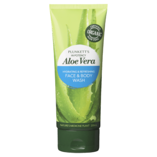 Plunkett's Hi-Potency Aloe Vera Hydrating & Refreshing Face & Body Wash 200mL