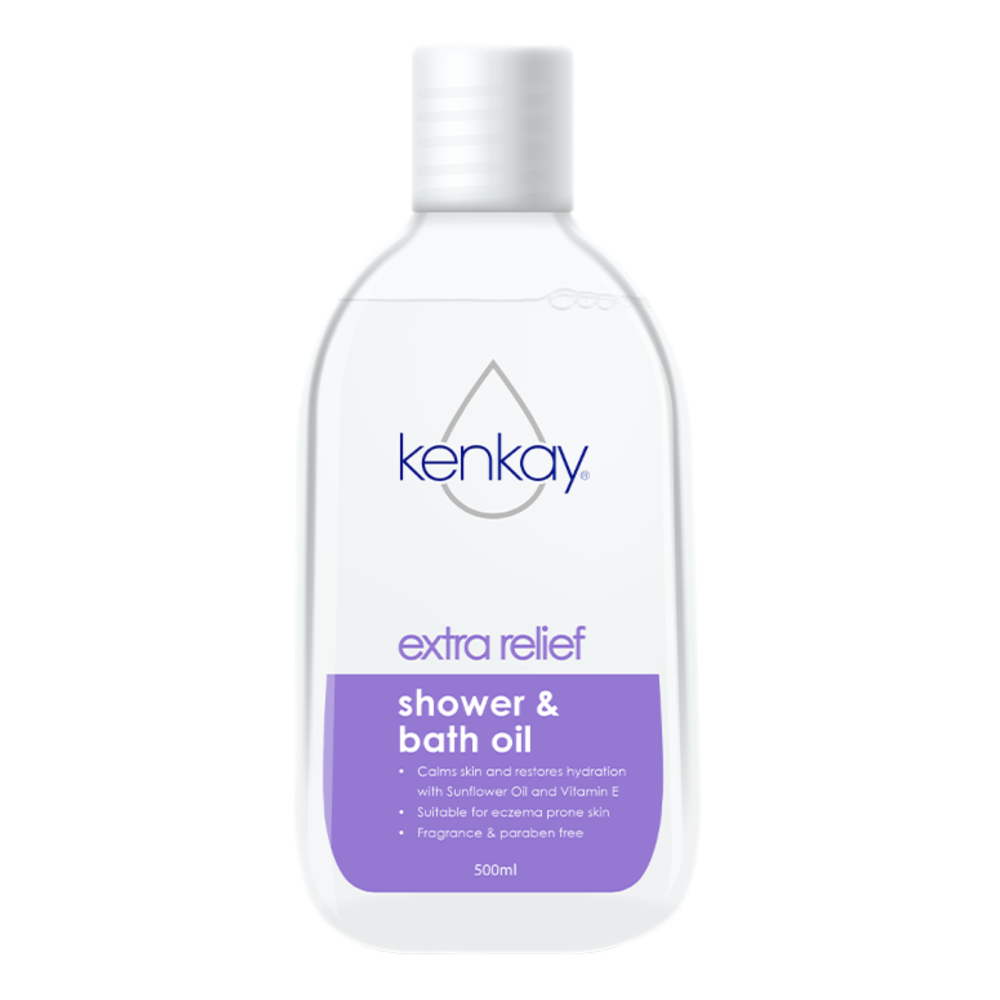 Kenkay Extra Relief Shower & Bath Oil 500ml Sunflower Oil Vitamin E