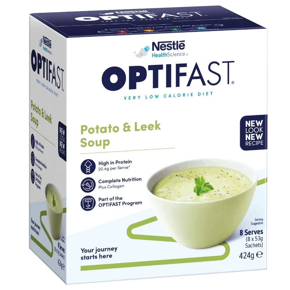 OPTIFAST VLCD 8 x 53g Sachets - Potato & Leek Soup Meal Replacement