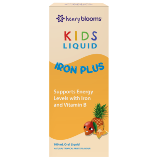 Henry Blooms Kids Liquid Iron Plus 100mL - Natural Tropical Fruits