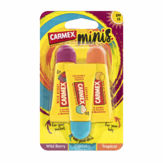 Carmex Minis Moisturising Lip Balm SPF15 - 3 x 5g