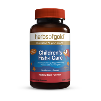 Herbs of Gold Children's Fish-I Care 60 Tablets - Vanilla-Berry