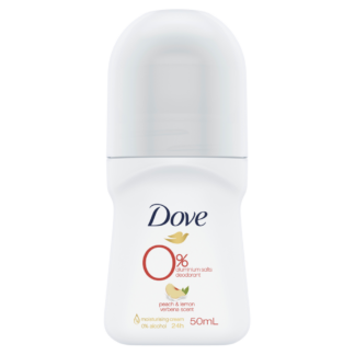Dove Womens Anti-Perspirant 0% Alluminium Deodorant Rollon Peach & Verbena 50mL