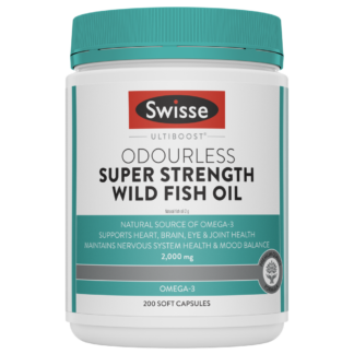 Swisse Odourless Super Strength Wild Fish Oil 200 Capsules