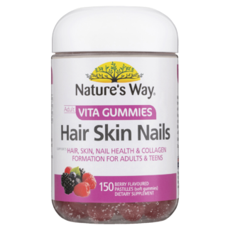 Nature's Way Adult Vita Gummies Hair Skin Nails 150 Pastilles - Berry Flavoured