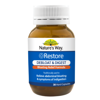 Nature's Way Restore Debloat & Digest 30 Capsules