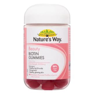 Nature's Way Beauty Biotin Gummies 40 Pack - Strawberry
