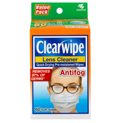 Clearwipe Antifog Lens Cleaner 60 Soft Wipes