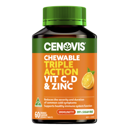 Cenovis Chewable Triple Action Vit C Vit D & Zinc 60 Tablets