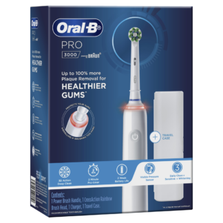 Oral-B Pro 3000 Rechargeable Electric Tooth Brush - White