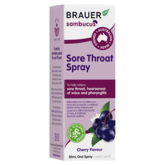 Brauer Sambucus Sore Throat Spray 50mL