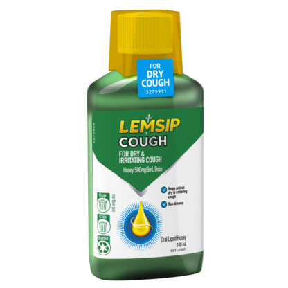 Lemsip Non-Drowsy Dry Cough Liquid Medicine 180mL - Honey