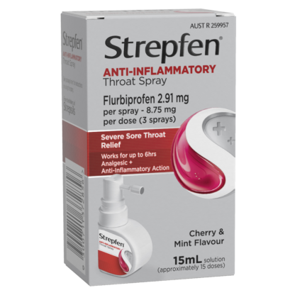 Strepfen Anti-Inflammatory Throat Spray 15mL - Cherry & Mint Flavour