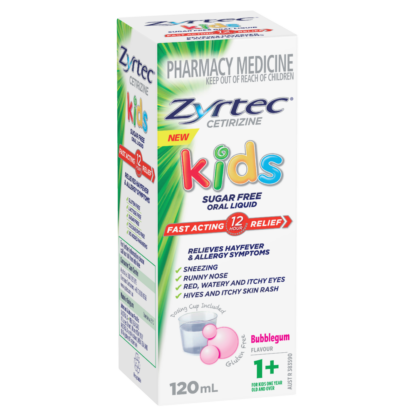 Zyrtec Kids Oral Liquid 120mL - Bubble Gum Flavour