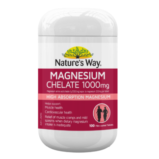 Nature's Way Magnesium Chelate 1000mg 100 Tablets