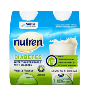 Nestle Nutren Diabetes Ready To Drink 4x200mL Pack - Vanilla Flavour