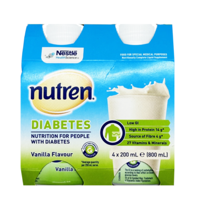 Nestle Nutren Diabetes Ready To Drink 4x200mL Pack - Vanilla Flavour