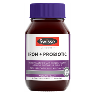 Swisse Ultiboost Iron + Probiotic 30 Tablets