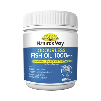 Nature's Way Odourless Fish Oil 1000mg 450 Capsules