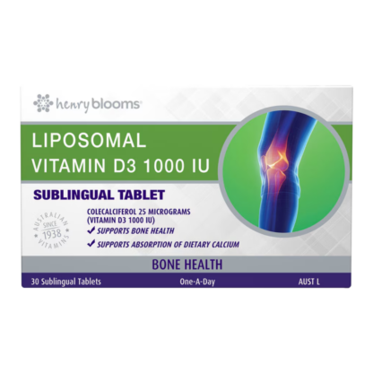 Henry Blooms Liposomal Vitamin D3 1000IU 30 Sublingual Tablets