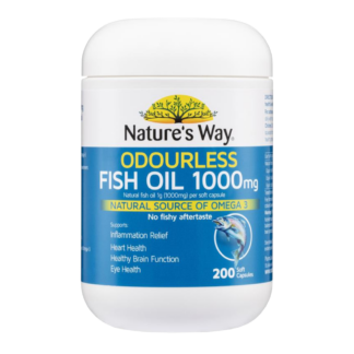 Nature's Way Odourless Fish Oil 1000mg 200 Capsules