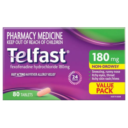 Telfast 180mg Non-Drowsy 80 Tablets