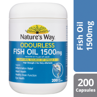 Nature's Way Odourless Fish Oil 1500mg 200 Capsules