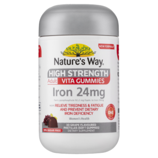 Nature's Way High Strength Adult Vita Gummies Iron 24mg 30 Pastilles