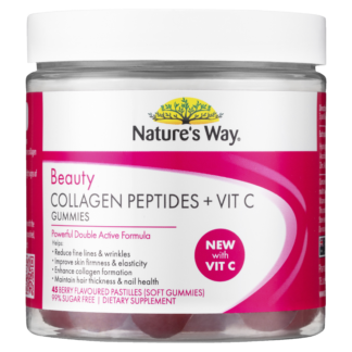 Nature's Way Beauty Collagen Peptides + Vit C - 45 Berry Flavoured Gummies