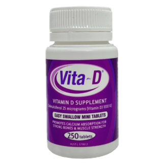 Vita-D (Vitamin D3 1000IU) Vitamin D Supplement 250 Mini Tablets