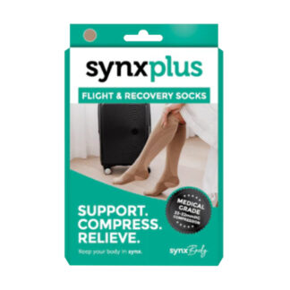 Synxplus Flight & Recovery Socks 1 Pair Beige Large