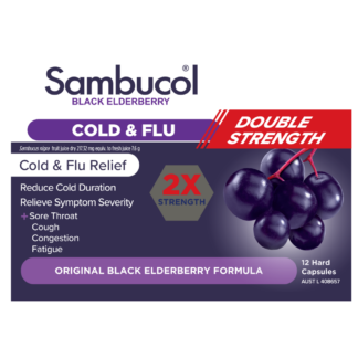 Sambucol Cold & Flu Double Strength 12 Capsules