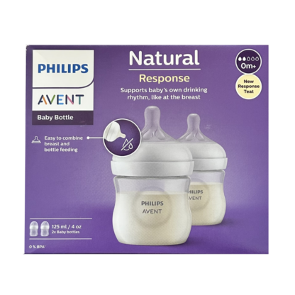 Avent Natural Response Feeding Bottle 125mL Twin Pack