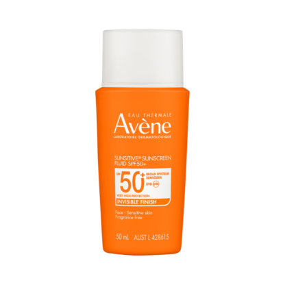 Avene Sunsitive Sunscreen Fluid SPF 50+ 50mL – Invisible Finish