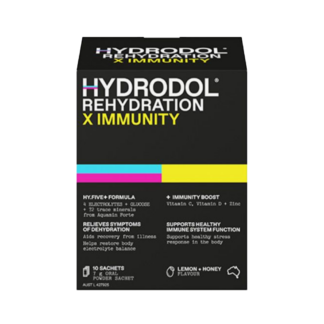 Hydrodol Rehydration X Immunity Sachet 10 x 7g - Lemon + Honey Flavour