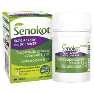 Senokot Dual Action with Softener Constipation Relief 90 Tablets