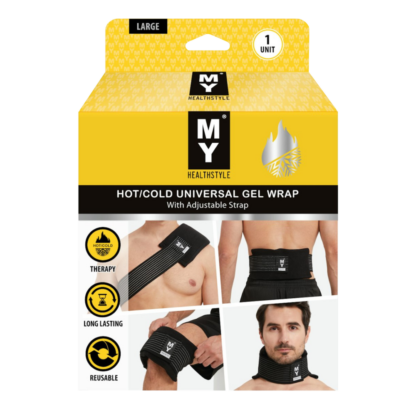 MY HEALTHSTYLE Hot & Cold Universal Gel Wrap - Large with Adjustable Strap