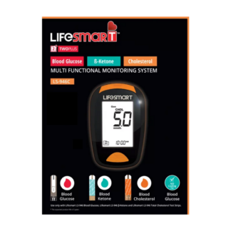 LifeSmart 2TwoPlus Blood Glucose & Ketone & Cholesterol Meter LS-946C