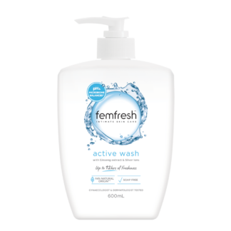 Femfresh Deodorising Active Wash 600mL Pump