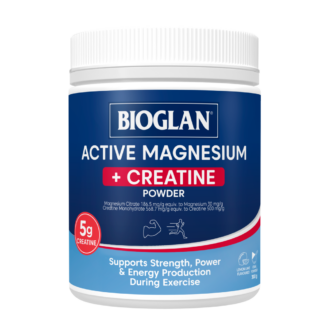 Bioglan Active Magnesium + Creatine Powder 300g Lemon Lime Flavour