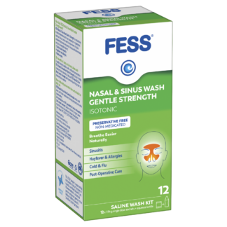 Fess Nasal & Sinus Wash Gentle Strength Saline Wash Kit 12 Sachets