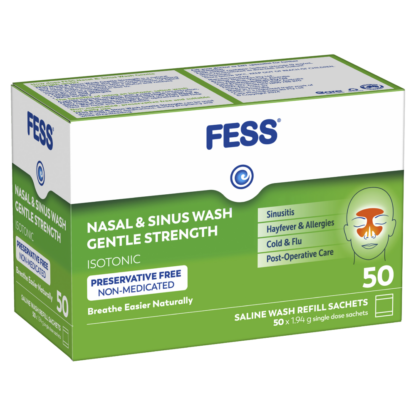 Fess Nasal & Sinus Wash Gentle Strength Refill 50 Sachets