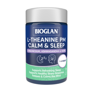 Bioglan L-Theanine PM Calm & Sleep 50 Tablets