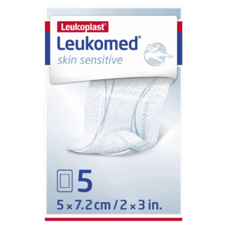 Leukoplast Leukomed Skin Sensitive 5x7.2cm Sterile Dressing 5 Pack