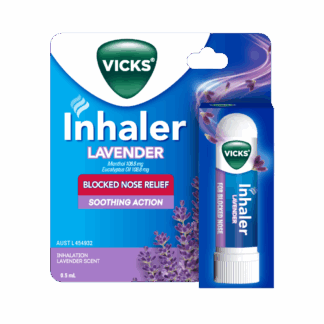 Vicks Inhaler Lavender Nasal Decongestant Cold 0.5ml