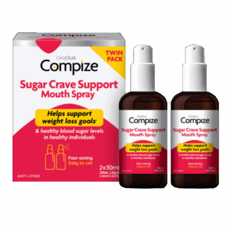 Bioplus Compize Sugar Crave Support Mouth Spray 30mL Twin Pack