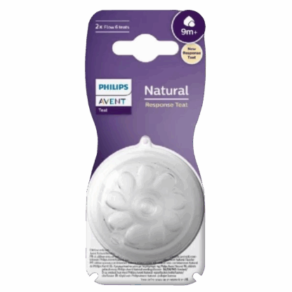 Avent Natural Response Teats 9 Month + Flow 6 Teats 2 Pack