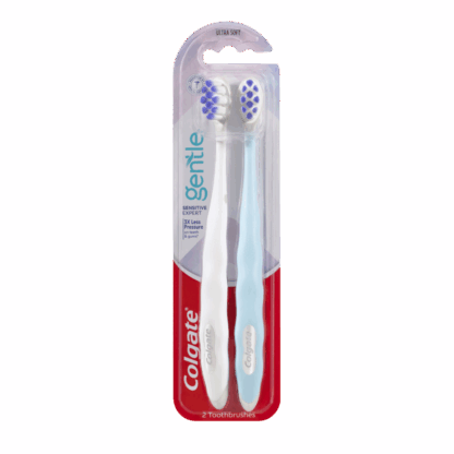 Colgate Gentle Sensitive Expert Manual Toothbrush with Ultra Soft Bristles, 2 Pack