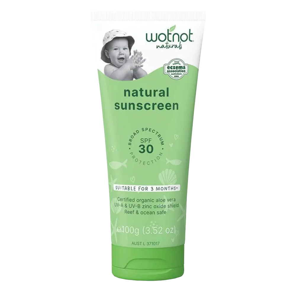Wotnot Natural Baby Sunscreen SPF30 (3 month+) - 100g Palm Oil Free