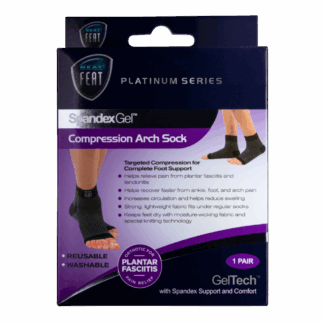 Neat Feat Spandex Gel Compression Arch Socks Large